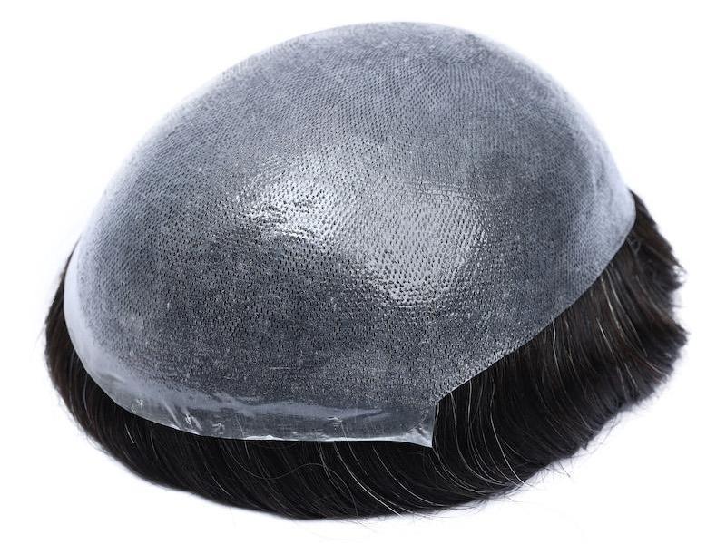 0.08mm skin thickness natural hairline skin toupee hair system