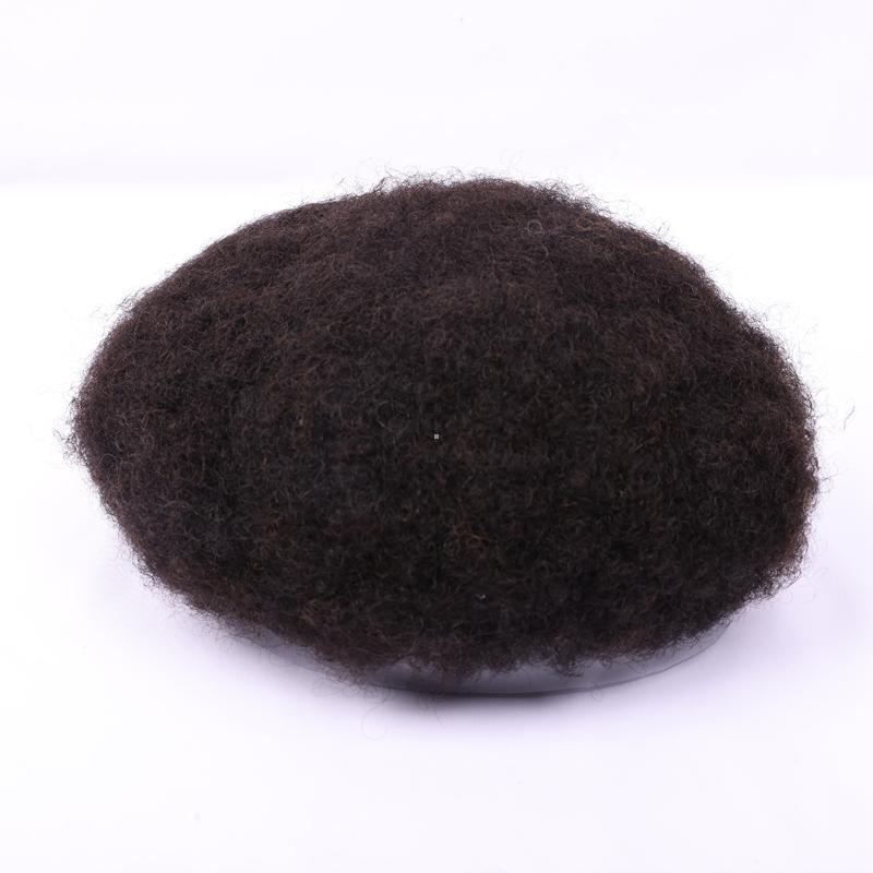 Stock afro curl french lace hair replacement for men