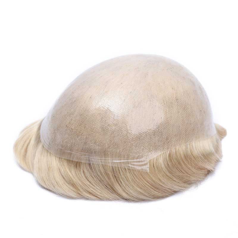 Blonde-Stock-Hair-Piece-PU-toupee