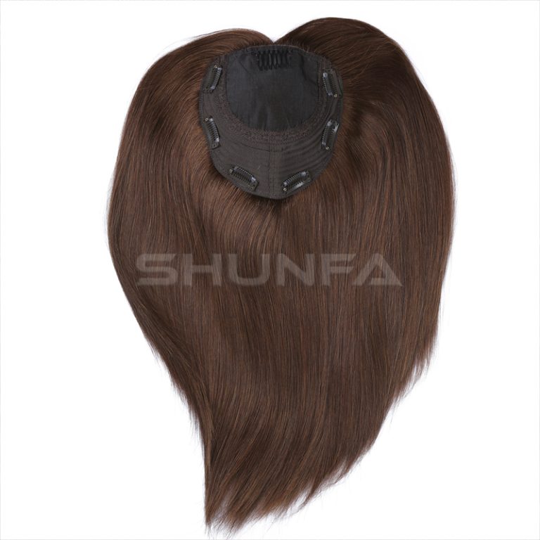 Brown color hair top quality topper