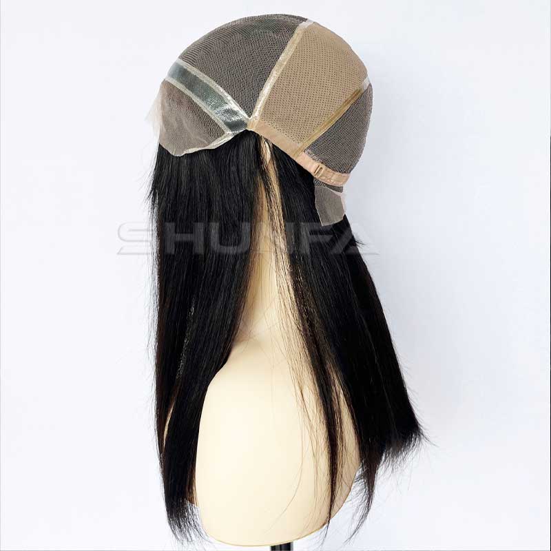 French lace with clear poly women wig