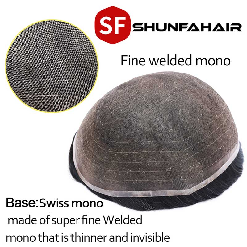 Full Super Fine Welded Mono Men Toupees