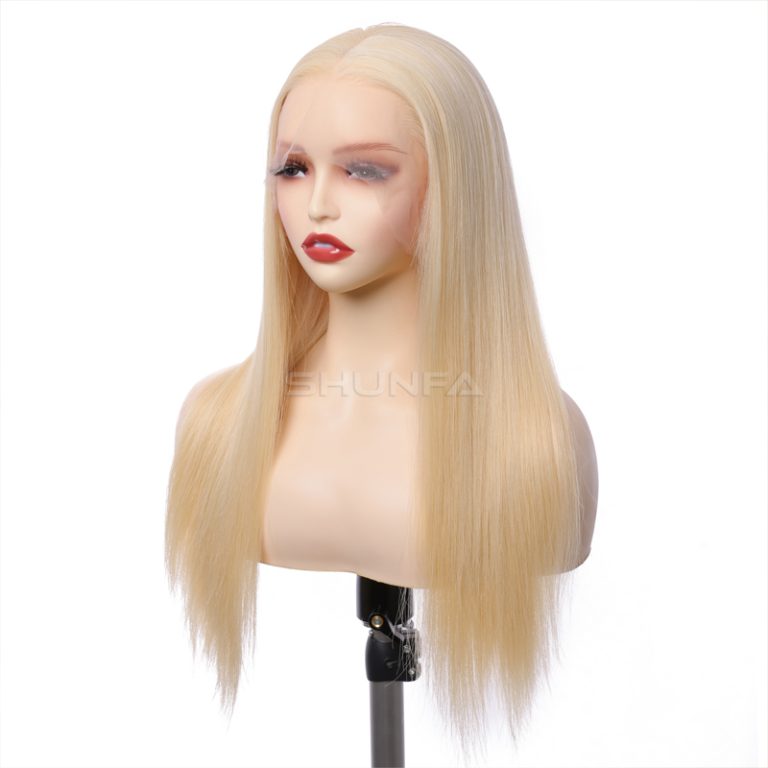 shiny and smooth light blonde hair color #613