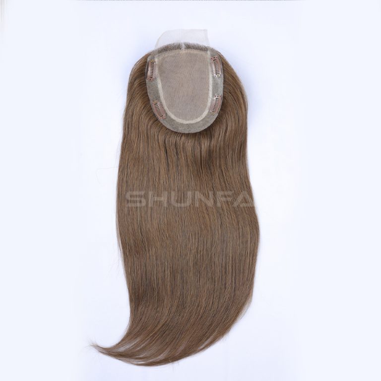 100% Human Hair Silk Base Lace Front Hair Topper