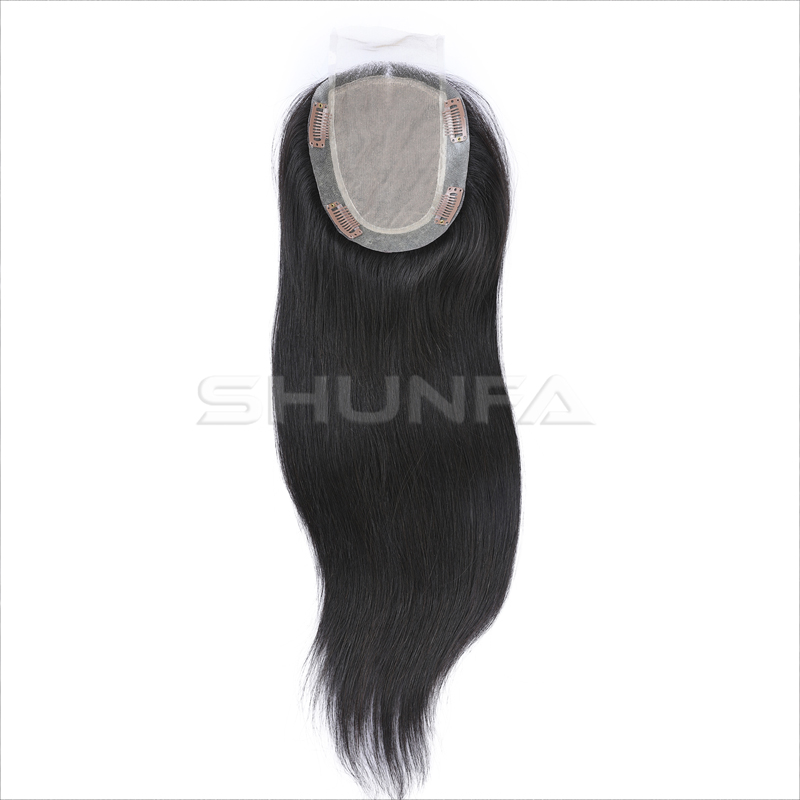 Natural Silk Top Human Hair Topper for Women